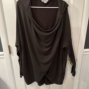 Athleta Purana wrap sweatshirt — brownish-gray — XL